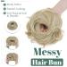 Sego Rubber Band Hair Part - 55g Dutt Hair Tie & Extensions for Messy Bun - Medium Blonde Mix - Buy Online on GoSupps.com
