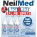 NeilMed NasaMist Saline Spray 177mL. All Natural pH Balanced & Buffered Solution - Soothe Moisturize and Cleanse Using Specially Designed tip. Contains 3 canisters - Buy Online on GoSupps.com