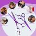 Professional Hairdresser Scissors Set - Effy 6.7 Stainless Steel Cutting Scissors with Comb & Clip for Home Salon - Purple - Buy Online on GoSupps.com
