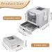 Stainless Steel Cat Litter Box with Sifting Lid Foldable Extra Large Cat Litter Box Enclosure Front Entry&Top Exit Covered Toilet with Drawer Hidden Metal Kitty Litter Box with Scoop Brush Grey Grey Large - Buy Online on GoSupps.com