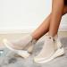 EKOUSN Fashion Waterproof High Top Women's Boots - Comfortable Zipper Platform Wedge Shoes - Buy Online on GoSupps.com