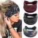 Summer Bohemian Bandanas Elastic Hair Bands Yoga Exercise Cotton Headband Women Headwear Print Vintage Cross Unisex Scrunchies Hair Accessories (Black) - Buy Online on GoSupps.com