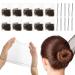 Hair Nets 10pcs Hair Nets For Buns Ballet Hair Net Hair Nets For Sleeping In Hair Nets For Women Hair Bun Accessories With 10pcs U Shaped Hair Pins (Coffee)