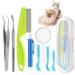 Tick remover set for dogs cat 3 -set tick lever 1 tick hook 1 tick pliers for tweezers tick removal in seconds the safe tick protection for children & pets dogs cats and humans blue and green