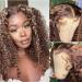 ISEE 22 Ombre Highlight Lace Front Wig - Human Hair, Pre Plucked, Kinky Curly, 180% Density - Buy Online on GoSupps.com