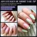 Gelike ec Short Almond Nail Tips 240PCS Clear Nail Extensions Kit | Break Resistant Full Cover Pre-Buff PMMA Soft Gel Resin Fake Nails 12 Sizes - Short Almond - Buy Online on GoSupps.com