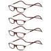 TBOC Pack: Reading Glass reading aid for men - Pack 4 units Diopttria +3.50 Brown tortoise frame Strength PC Mobile Phone Foldbar Mann Mann Magnet Clip Completion Cutelity Presbyopia +3.50 Dioptries (4 Pack) Brown SchyLDPATT