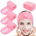 Whaline 4 PCS Spa Headband Make up Hair Band Stretch Terry Cloth Headband for Sport Yoga Shower (Pink)