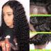 Kdmidun 13x4 HD Transparent Lace Front Deep Wave Wig 20 Brazilian Human Hair - Natural Black, 180% Density - Buy Online on GoSupps.com