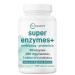 Super Enzymes with Prebiotics & Probiotics 240 Veggie Capsules | High Potency Digestive Enzymes For Women & Men | Probiotic Bromelain Psyllium Husk & More | Immune & Gut Health Support