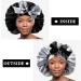 WEIPAO Silk Satin Bonnet - Reversible Double Sided Sleep Cap for Curly Hair | Black+Silver - Buy Online on GoSupps.com