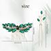 inSowni 7 Pieces Vintage Proms Bridal Wedding Glitter Emerald Green Rhinestone Crystal Gold Metal Hair Side Combs Slides U-shaped Hair Pins Accessories for Women Flower Girls Brides Bridesmaids - Buy Online on GoSupps.com