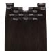Youngsee Clip-In Extensions | Real Hair Brown 40 cm | Smooth Remy Hair Extensions (120g) - Dark Brown 7PCs - Buy Online on GoSupps.com