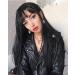 BGHJUE Wig Long Straight Hair Straight Face Black Long Straight Braid Wigs