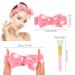 Buy Pop 4-Piece Spa Bowknot Hair Straps & Makeup Brushes - Elastic Herring Band for Shower Face Wash & Skincare Blue | International Shipping Available! - Buy Online on GoSupps.com