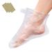 Noverlife 200PCS Large Clear Plastic Disposable Booties, Large Paraffin Wax Foot Covers Paraffin Bath Therapy Feet Liners Pro Cozy Liners Foot Hot Wax Spa Large Booties