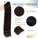 Full Shine 18 Straight Remy Hair Weft Extensions - Double Wefted Darker Brown #2 - 105g Full Head Sew in Weft Human Hair Bundles - Buy Online on GoSupps.com