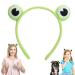 WLLHYF 1Pcs Cute Frog Headband Spa Headband Head Hoop Frog Eye Makeup Head Band Soft Elastic Hair Band for Washing Face Head Wrap Funny Hair Band for Girls Women Yoga Skincare Headbands green head hoop