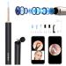3 in 1 Smart Ear Wax Removal Tool with Camera Ear Cleaner Kits Endoscope Earwax Tool Otoscope with Light Ear Scope Waterproof for iPhone  iPad & Android Smartphones (Black)
