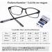 Buy DOOViC Blue Light Filter Computer Reading Glasses TR259-C (Glossy Black 9 Colors) - Unisex 2.5x Magnification for Eye Protection - Buy Online on GoSupps.com