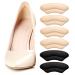 Sibba Heel Pads Protectors Feet Inserts Cushion Shoes Grips Bottom Back Loose Foot Filler Non Slip Protection Liners Stop Slide Forward Replacement Ankle Stickers (2 Pairs Beige 1 Pair Black)