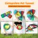 BWOGUE Bunny Tunnels & Tubes - 3 Way Collapsible Hideout & Activity Toys | For Dwarf Rabbits, Guinea Pigs, Kittens - Rainbow Design - Buy Online on GoSupps.com
