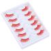 GVEFETIEE B - Red Colored Half Lashes 6 Pairs | Natural Look Fluffy Wispy False Eyelashes - Buy Online on GoSupps.com