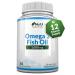 Omega 3 Fish Oil 1000mg - 365 Softgel Capsules - Up to 12 Month s Supply - Pure Fish Oil with Balanced EPA & DHA - Contaminant Free Omega 3 - Made in The UK by Nu U Nutrition