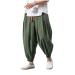 Men jogging pants men color leg lock pants pants elastic casual harem fashion-solid men's pants work pants care men army green xxl