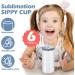 Vesici 12 oz Sublimation Blank Sippy Cups - 6 Piece Set for Kids | Insulated Stainless Steel Toddler Travel Mug with Handles - Buy Online on GoSupps.com