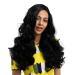kashyk Black Glueless Lace Front Wigs for Women Natural Loose Wavy Heat Resistant Fiber Synthetic Wig with Baby Hair 62cm for women