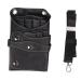 YAOGOHUA Hair Scissors Pouch Double Layer Waterproof PU Leather Hairdressing Tool Bag with Belt for Salon Barber Store