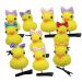 Yellow Duck Hairpin Set Duck Hair Clips Cute Duck Hairpins Cartoon Duck Hairpin Soft and Unique Yellow Duck Fun Hair Accessories Animal Hair Clips for Kids-10 Pieces Bow tie style