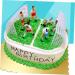 Warmhm 8Pcs ornaments accessories decorations cocktail cocktail picks top hat soccer cake topper decorate cake decorating birthday party supplies football party decorations football - Buy Online on GoSupps.com