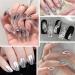 Erinde Silver Metallic Nail Polish Gel Mirror Effect Nail Polish Gel Set 3D Gorgeous Long Lasting Nail Gel Quick Dry Silver Painting Gel Nail Liner Painting DIY Nail Glitter with 3 Brushes yellow - Buy Online on GoSupps.com
