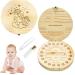 MDJEWV wood milk teeth box tooth box for milk teeth made of wood for girls and young toothpsion milk teeth made of wood for girls and boys souvenir box baby gifts for birth (round) horse