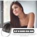 Bang Extensions Clip Human Hair French Bangs Clip on Hair Bangs Extensions - Natural Color Fringe Hairpieces Stylish Neat Bangs Hair Extension for Girls Women Natural black - Buy Online on GoSupps.com