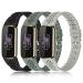 3 Pack Slim Sport Bands Compatible with Fitbit Luxe Band for Women Soft Silicone Lace Thin Hollow-Out Replacement Wristbands Breathable Bands for Fitbit Luxe Fitness Smart Watch Suits for 5.6"-7.1" Wrists D-Black/Stone Gray/Green
