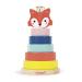 Janod- Baby Forest Wood Stacking Fox toys for early childhood learning stacking and building play stuff fine motor skills and handling from 1 year J08014 Fuchsbabywald