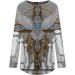 Women's Gray Aztec Graphic Tunic Top - XX-Large | Casual Western Cowgirl Style - Buy Online on GoSupps.com