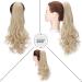 45cm Heat Resistant Ponytail Extension - Ash Blond Mix & Bleach Blonde - Smooth & Wavy Styles - Clamp Hair Braid for Effortless Style - Buy Online on GoSupps.com