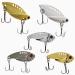 Walleye Fishing Lures, Fishing Spoons Lures Blade, Metal VIB Hard Blade Bait Fishing Spoon Lures for Freshwater Saltwater Bass Walleye Trout Kingfish Snapper(Silver/Gold/Black)