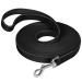 IOKHEIRA Dog Training Lead 5m/10m/15m/20m Waterproof Long Dog Training Lead with Hand Loop Sturdy Dog Training Lead for Large Medium Small Dogs (10M Black) 10M Black