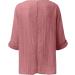 Women Linen Shirts Casual Short Sleeve V-Neck Blouses Button Ladies Work Office Loose Tshirt Basic Summer Tee Shirts 203-qppoj-pink-b XL - Buy Online on GoSupps.com