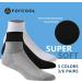 Forcool Diabetic Socks 3 Pairs XXL - Non Binding Loose Top Ankle Socks for Men Women - Seamless Toe, Extra Wide, Low Cut - Black Gray White - Buy Online on GoSupps.com