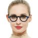 OCCI CHIARI Classic 3.50 Reading Glasses for Women - Trendy Round Rim Frames Durable Design Blue 3.5x Magnification - Buy Online on GoSupps.com