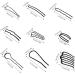 QIUMING 9 Pieces Hair 4 Teeth Hairpin U Shape U Shape Hair Pins Hair Accessories 4 French Metal Hair Teeth for Women and Girls (Black) - Buy Online on GoSupps.com