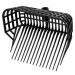 Kerbl Pale fork without a stem (bulk fork with a large filling volume 17 tines made of unbreakable plastic chip pink black dimensions 38x30 cm) 326056
