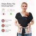 Momcozy Baby Sling Wrap for Newborn up to 50 lbs - Adjustable, Easy-to-Wear Carrier for Adults - Ergonomic Front/Back Carry - Black - Buy Online on GoSupps.com