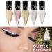 5 Colors Liquid Glitter Shiny Eye Liner Cosmetics High Pigment Shimmer Sparkling Silver Metallic Eyelin Colorful Pearlescent Long Lasting Eye Liner for Wedding Party Cosplay Eye MakeUp